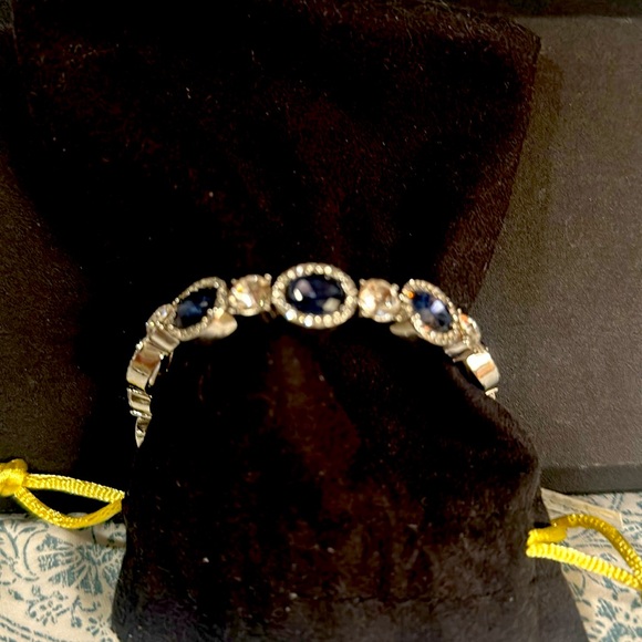 Elegant Sapphire and diamond bracelet. New with tags.Perfect statement piece - Picture 3 of 3